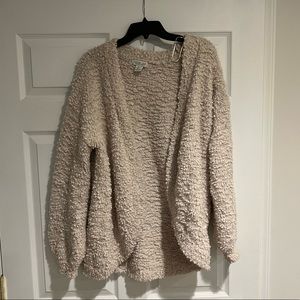 Fluffy Beige Cardigan